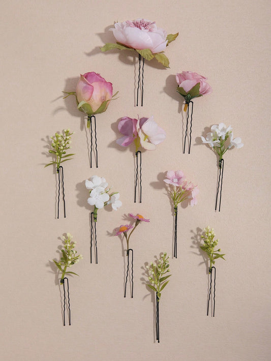 12pcs Minimalist Hair Clips Set