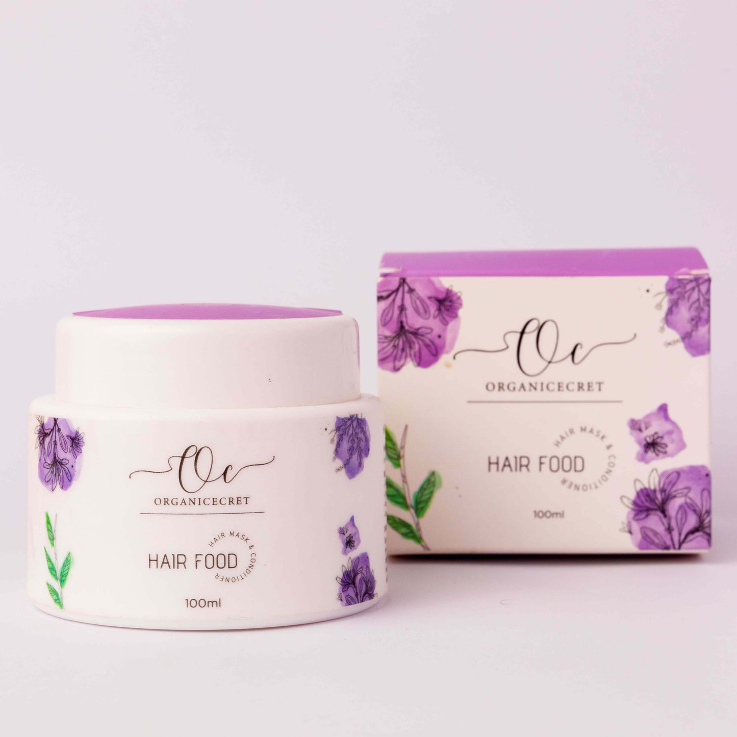 Organic Cecret Hair Food, a deep-conditioning hair mask and conditioner for intense hydration and repair.