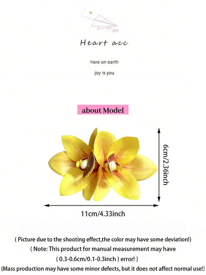 4pc Flower Hair Clip Set