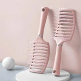 Organic Cecret Detangling Hair Brush close-up showing flexible bristles