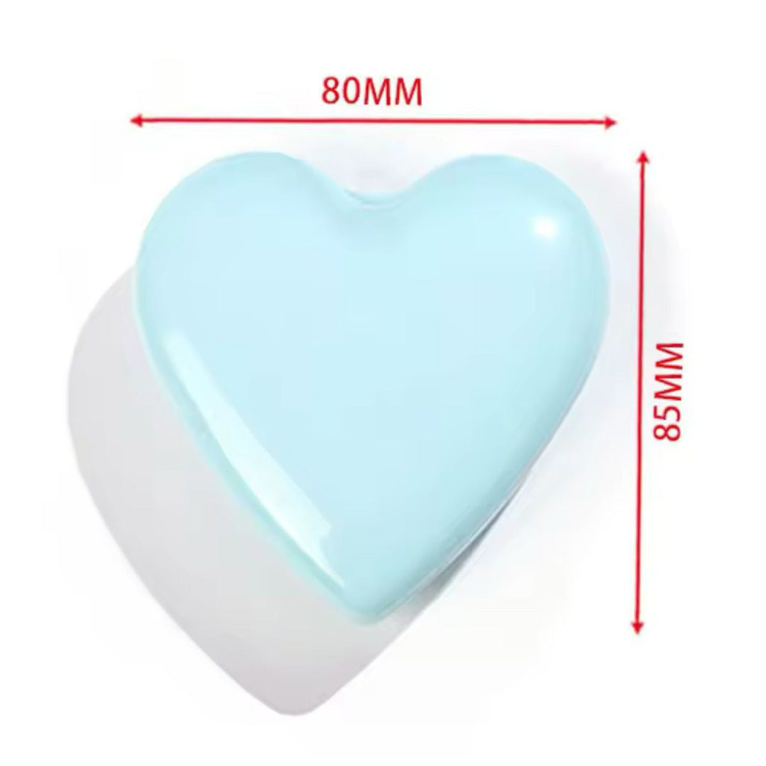 Heart Pocket Hair Brush with Mirror