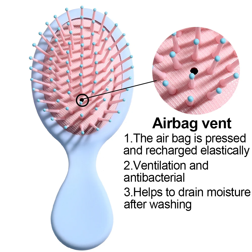 Compact and travel-friendly Mini Detangler Hair Brush by Organic Cecret, designed to glide through knots smoothly without breakage.