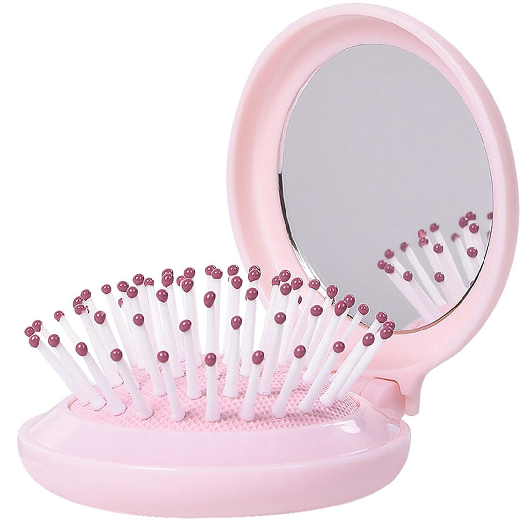 Mini Folding Brush with Mirror