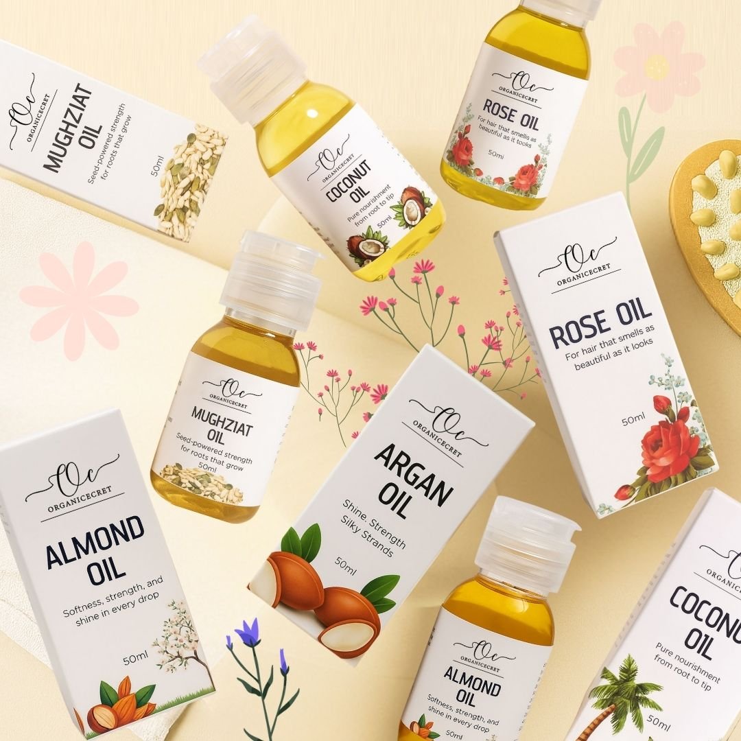 Oil Elixir Set – 5 organic oils for hair growth, shine, and nourishment