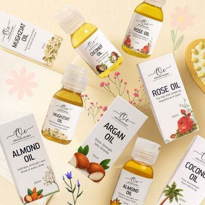 Oil Elixir Set – 5 organic oils for hair growth, shine, and nourishment