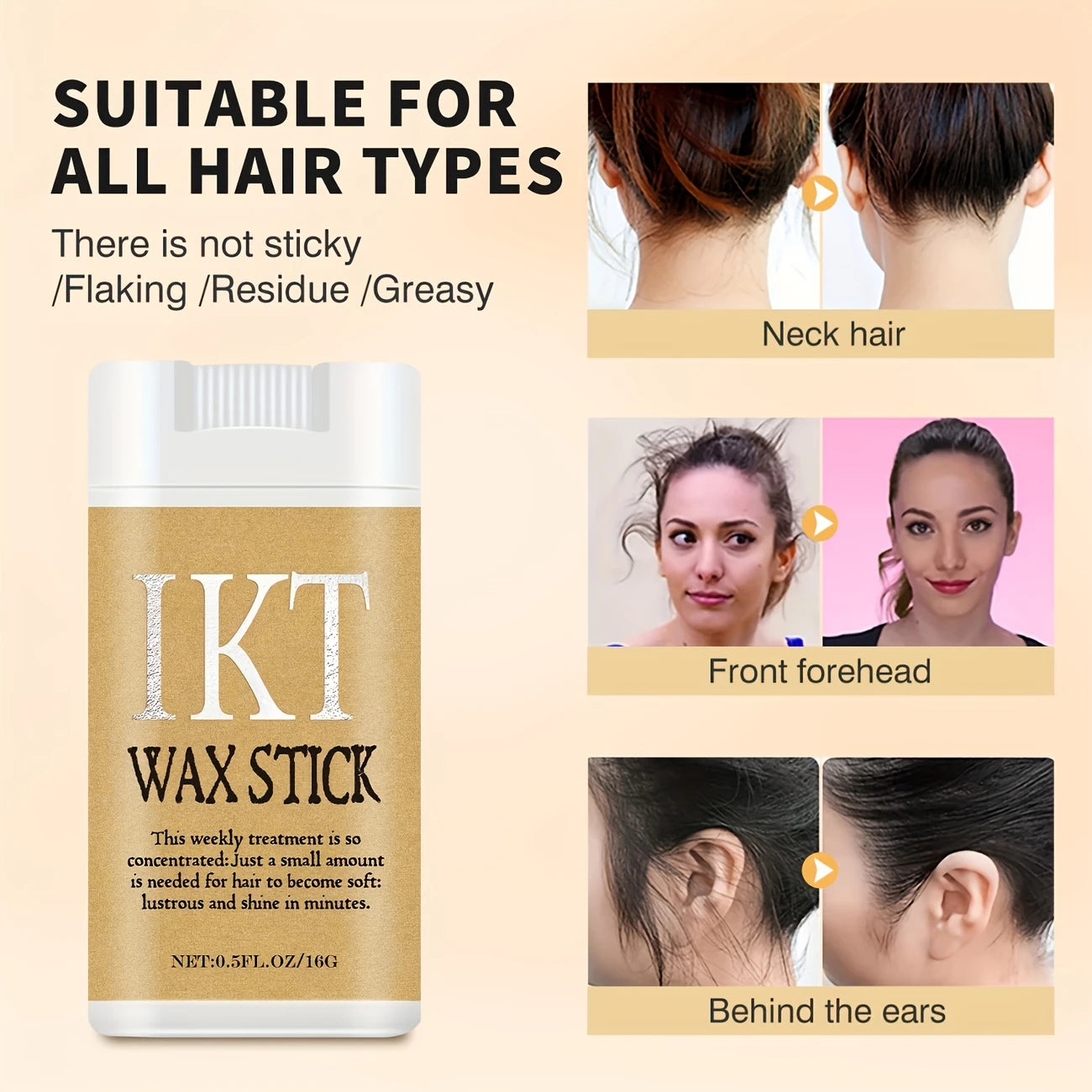Small Hair Wax & Comb - 4pcs Set