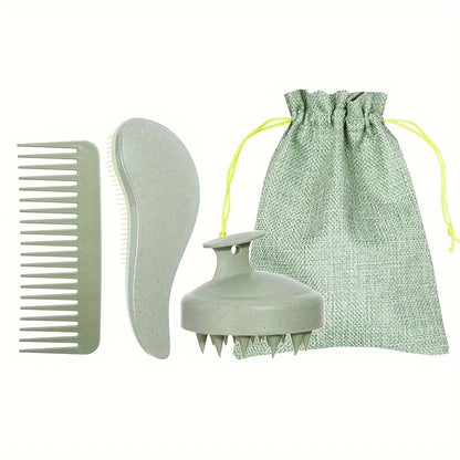 Hair Brush & Scalp Massager Set
