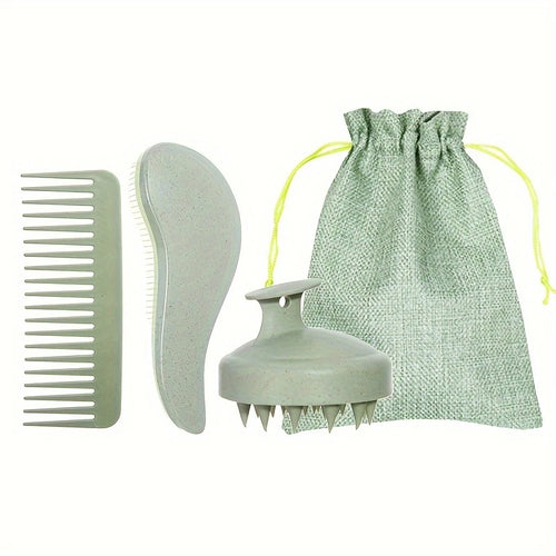 Hair Brush & Scalp Massager Set