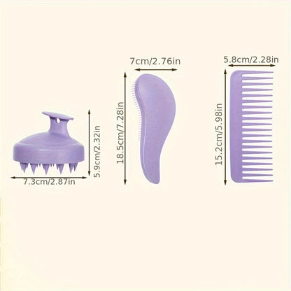 Hair Brush & Scalp Massager Set