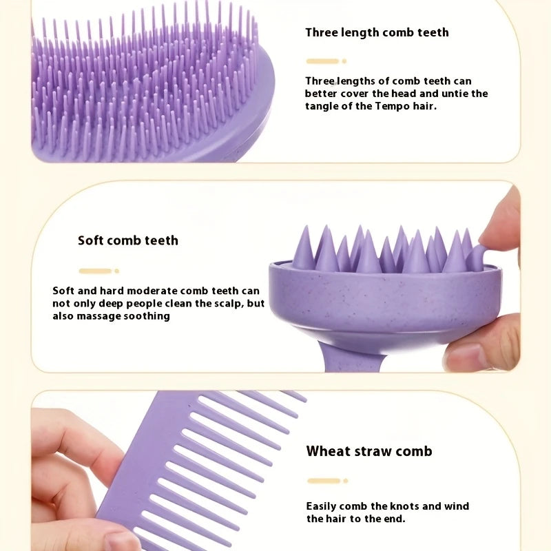 Hair Brush & Scalp Massager Set