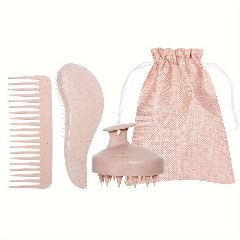 Hair Brush & Scalp Massager Set