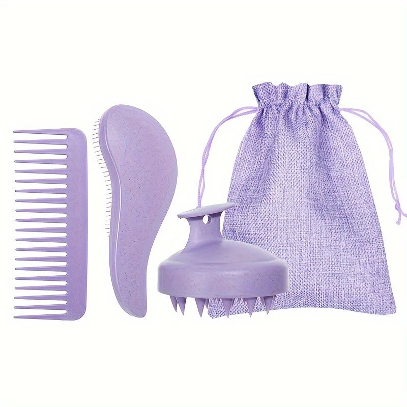 Hair Brush & Scalp Massager Set