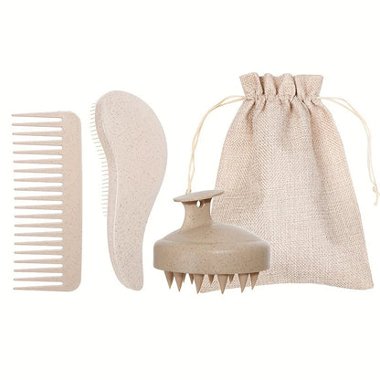 Hair Brush & Scalp Massager Set