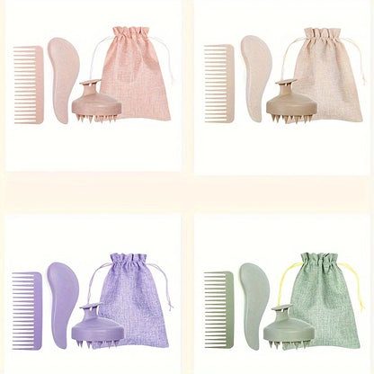 Hair Brush & Scalp Massager Set