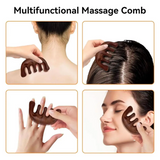 A person using the Organic Cecret Sandalwood Comb to effortlessly detangle hair while reducing frizz and breakage.