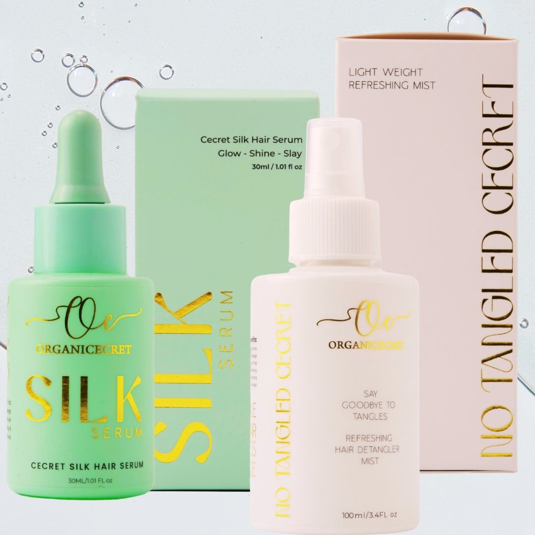 Tangle-Free Shine Set – Hair Serum and Detangling Spray duo for smooth, shiny, and tangle-free hair