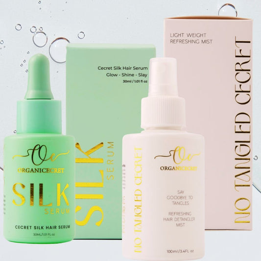 Tangle-Free Shine Set – Hair Serum and Detangling Spray duo for smooth, shiny, and tangle-free hair