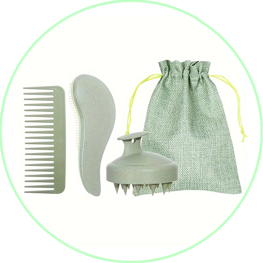 Compact Pocket Brush with Built-in Mirror for Easy Hair Styling & Detangling on the Go – Organic Cecret