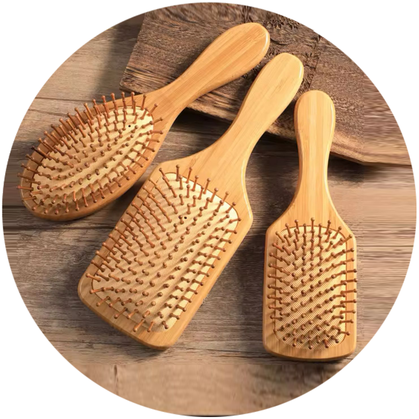 Sustainable Bamboo Hairbrush for Gentle Detangling, Reducing Frizz & Enhancing Shine – Organic Cecret