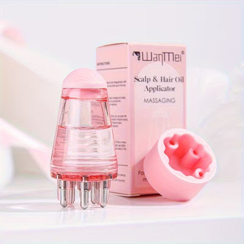 Scalp Oil Applicator Pink 6ML for mess-free hair oil application